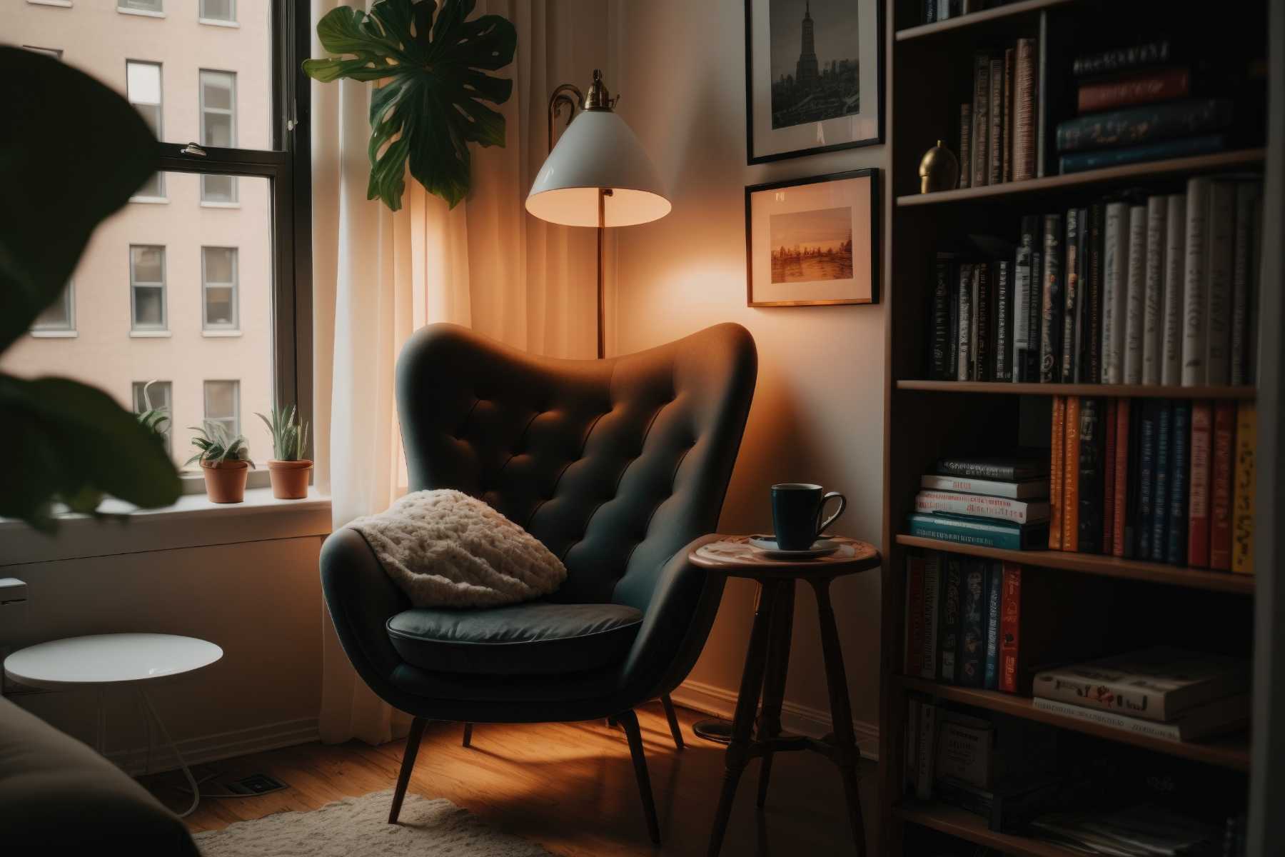 espacio interior con sofa